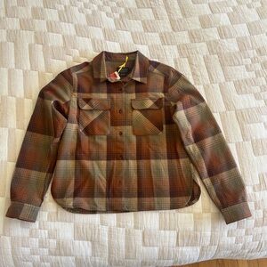 100% Wool Pendleton Brown Plaid Shirt
